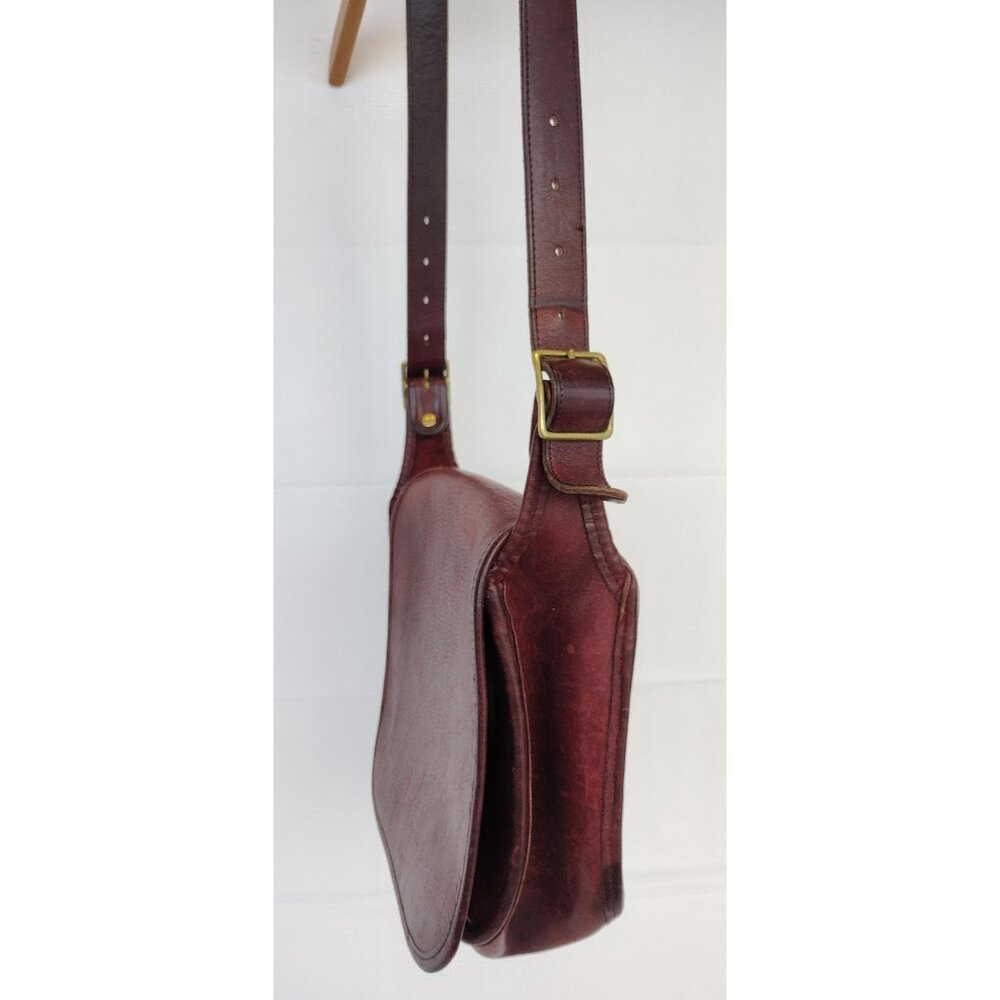 Vintage Coach Saddle Bag Burgundy Brown Bonnie Cashin Era Purse - Picture 10 of 16